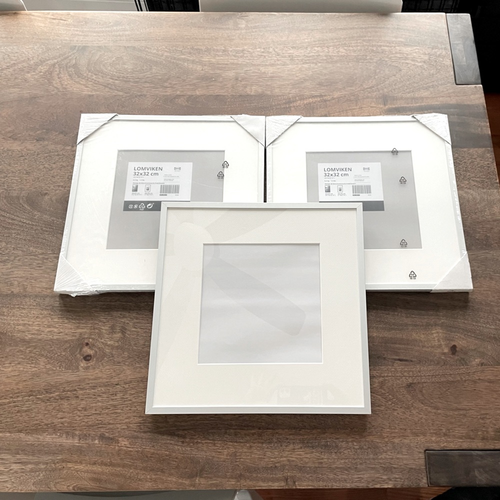 IKEA Lomviken Set of Three Record Vinyl Frames Silver